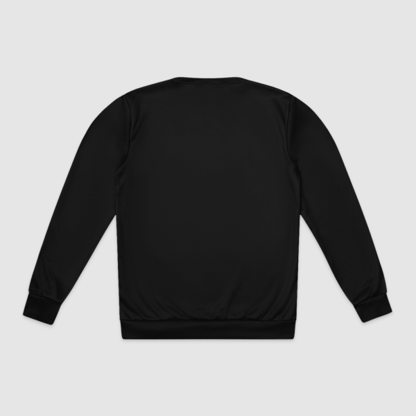 Image of the back of Black Famous Crewneck Sweater