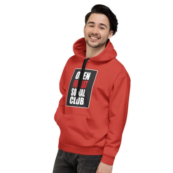 OFSC Red Unisex Hoodie - Image 4