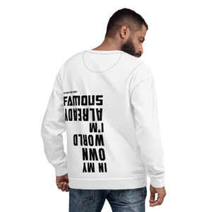 Famous World White Unisex Sweatshirt